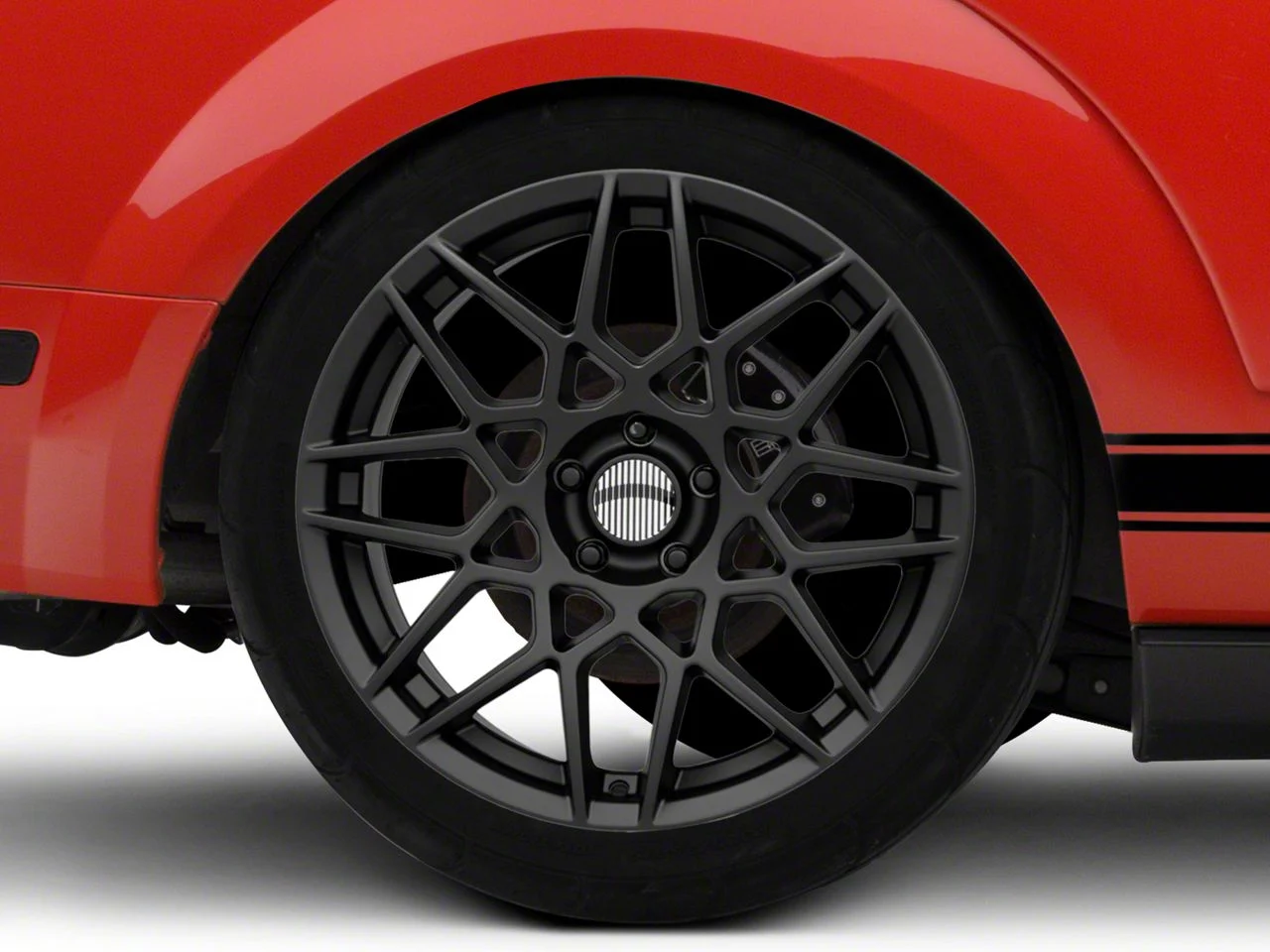 PR178 Satin Black Wheel; Rear Only; 19x10; 48mm Offset (05-09 Mustang)