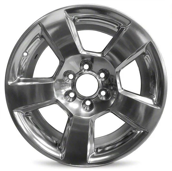 5-Spoke Replica Aluminum Polished 6-Lug Wheel; 20x9; 27mm Offset (07-13 Sierra 1500)