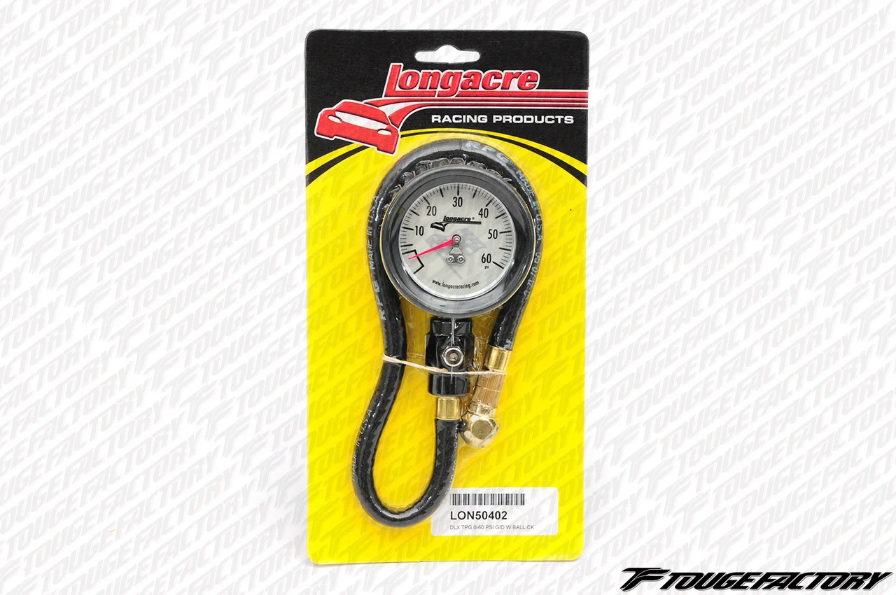 Longacre Deluxe 2-1/2" Glow-In-The-Dark Tire Gauge 60PSI