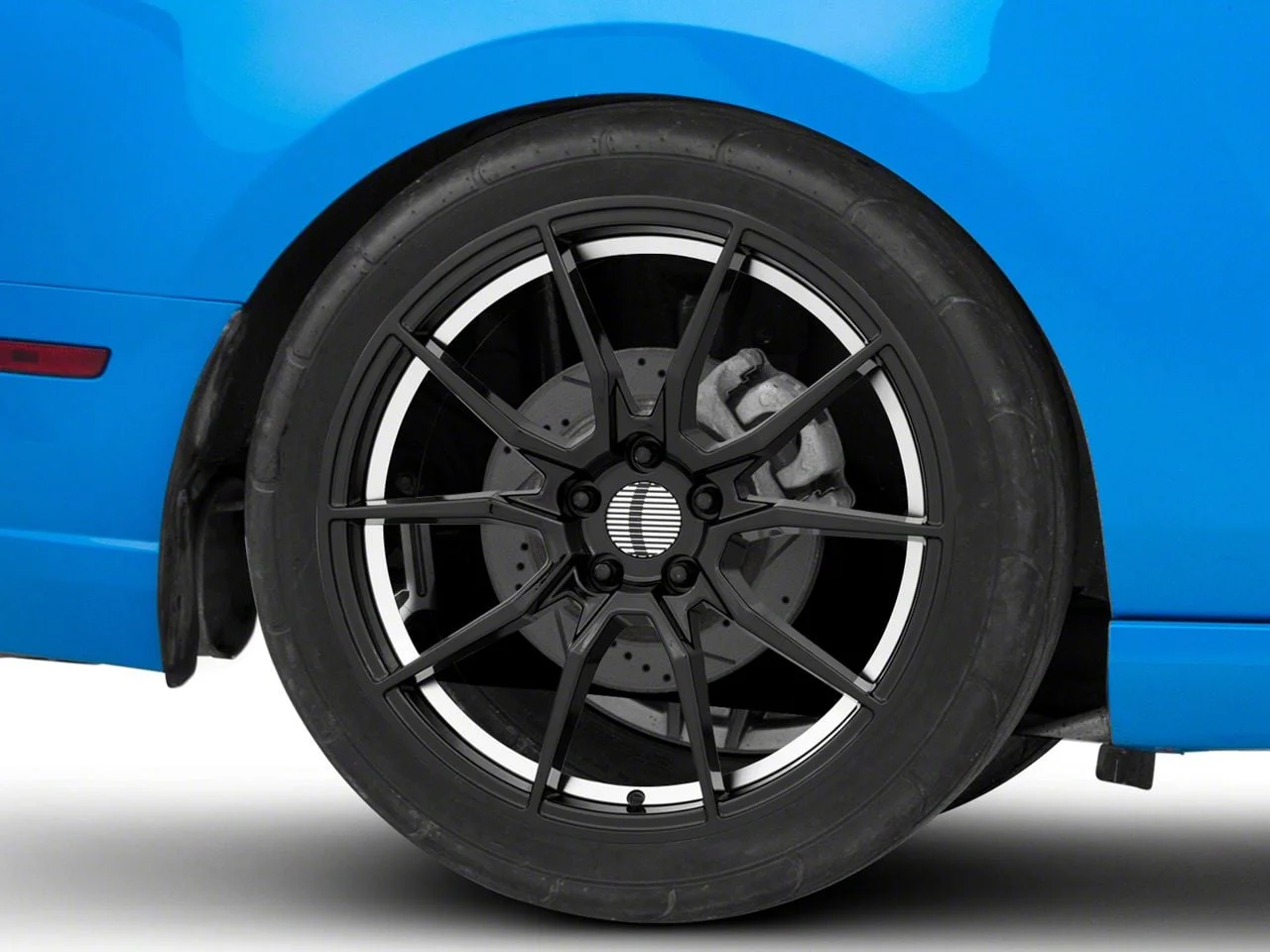 PR193 Gloss Black Machined Wheel; Rear Only; 20x10; 40mm Offset (10-14 Mustang)