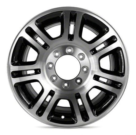 Double 7-Spoke Replica Aluminum Black 8-Lug Wheel; 20x8; 40mm Offset (11-16 F-350 Super Duty SRW)