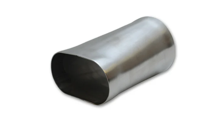 Vibrant 4" Oval to 4" OD x Round Transition Adapter (6" Long)