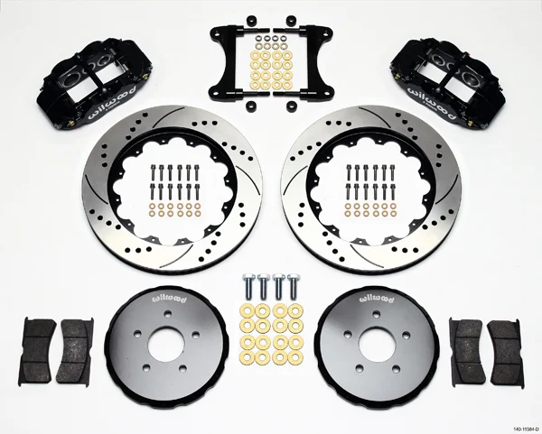 Wilwood Forged Narrow Superlite 6R Big Brake Front Brake Kit - 18" Min Wheel Dia - 6 Piston - Drilled & Slotted Rotor - Nissan 370Z