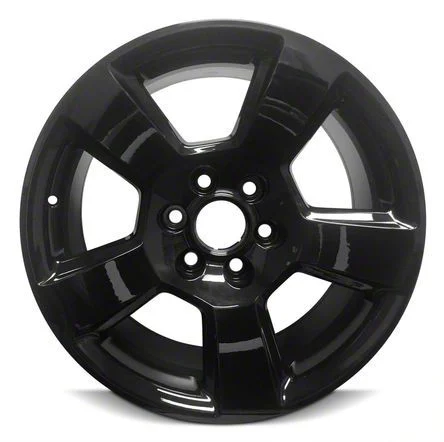 5-Spoke Replica Aluminum Gloss Black 6-Lug Wheel; 20x9; 27mm Offset (14-18 Silverado 1500)