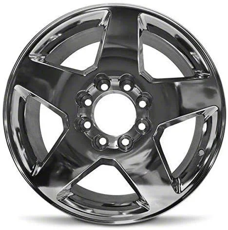 5-Spoke Replica Aluminum Polished 8-Lug Wheel; 20x8.5; 44mm Offset (15-19 Silverado 3500 HD SRW)