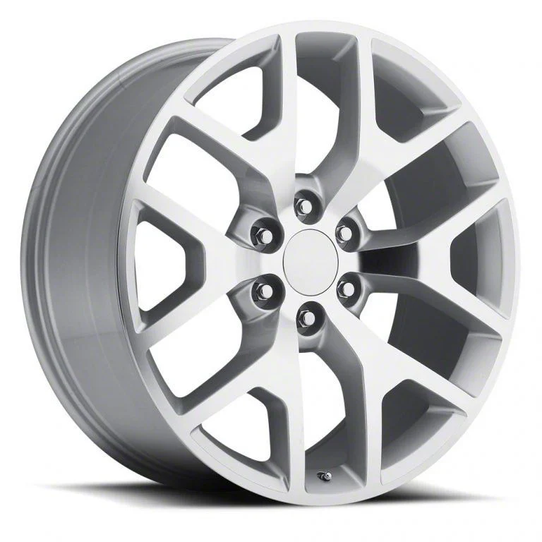 2014 Sierra Replica Silver Machined 6-Lug Wheel; 20x9; 27mm Offset (15-20 Yukon)