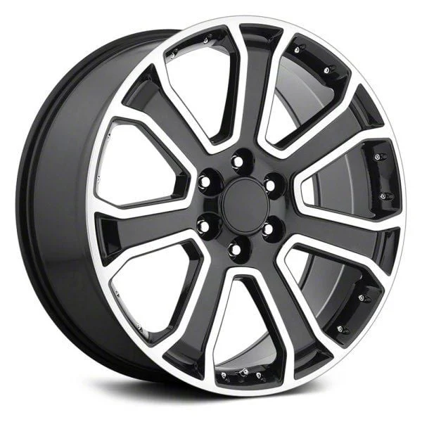 OE Revolution G-06 Gloss Black Milled 6-Lug Wheel; 22x9; 31mm Offset (15-20 Yukon)