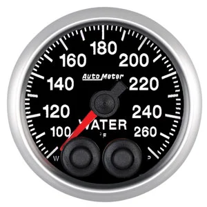 Auto Meter Elite Water Temperature Gauge 52mm 100-260ºF