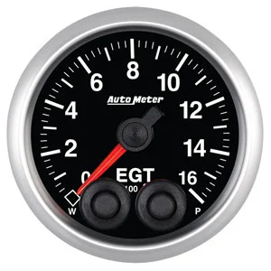 Auto Meter Elite Exhaust Gas Temperature EGT Gauge 52mm 0 - 1600ºF