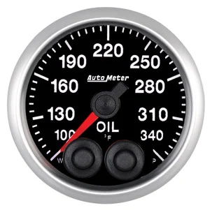 Auto Meter Elite Oil Temperature Gauge 52mm 100-340ºF