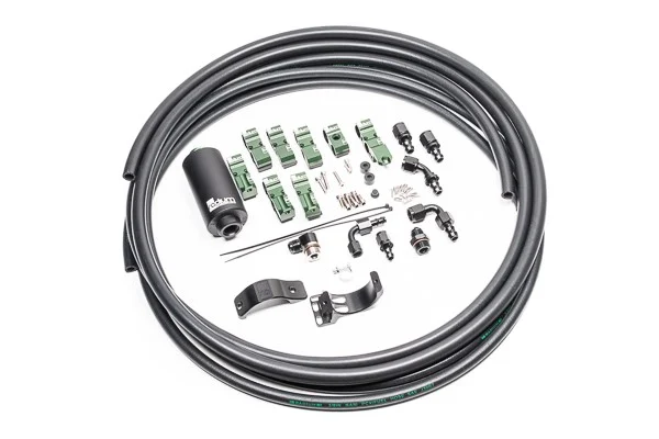 Radium Fuel Pump Hanger Fuel Line Plumbing Kit with Stainless Filter - S13 / R32