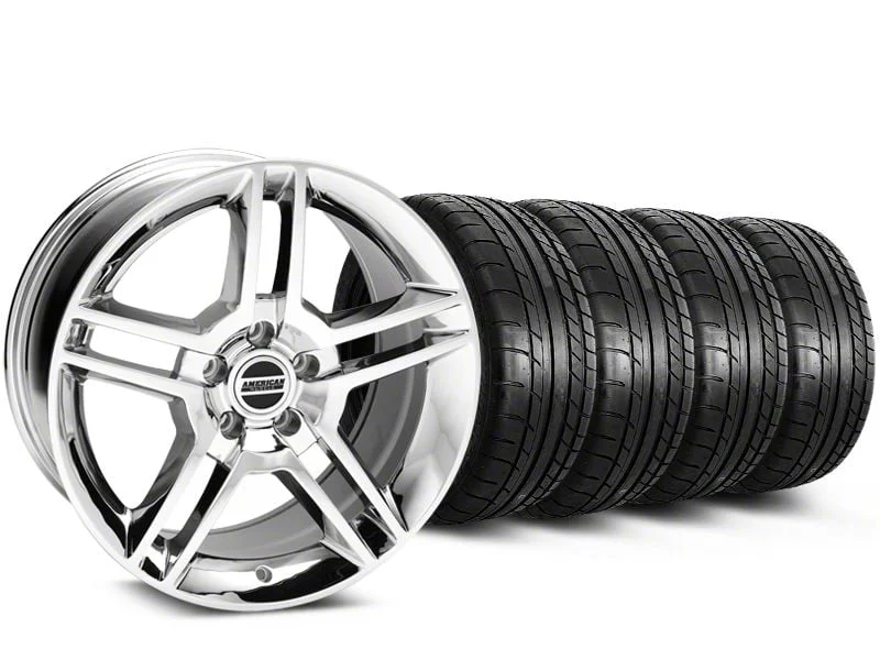 19x8.5 2010 GT500 Style Wheel & Mickey Thompson Street Comp Tire Package (15-23 Mustang GT, EcoBoost, V6)