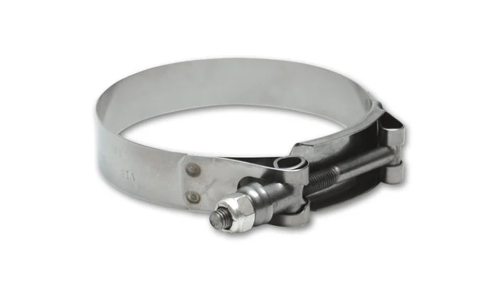 Vibrant Stainless Steel T-Bolt Clamps (Pack of 2) - Clamp Range: 3.50"-3.80"