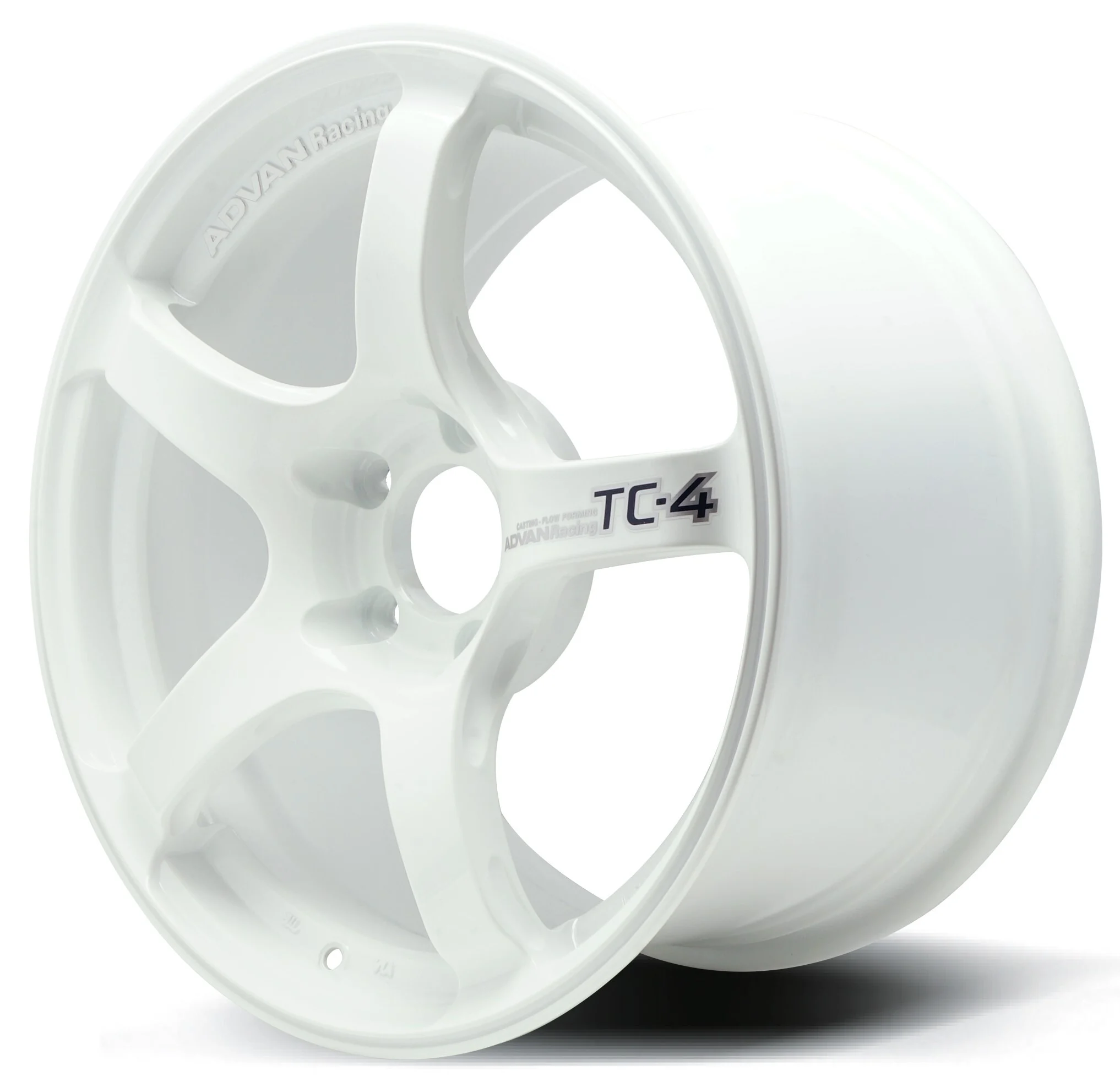 TC4 18X9.5 +38 5-120 RACING WHITE METALLIC (NO RING)
