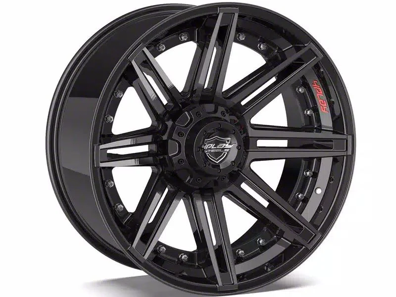 4Play 4P08 Brushed Black 6-Lug Wheel; 20x10; -18mm Offset (07-14 Yukon)