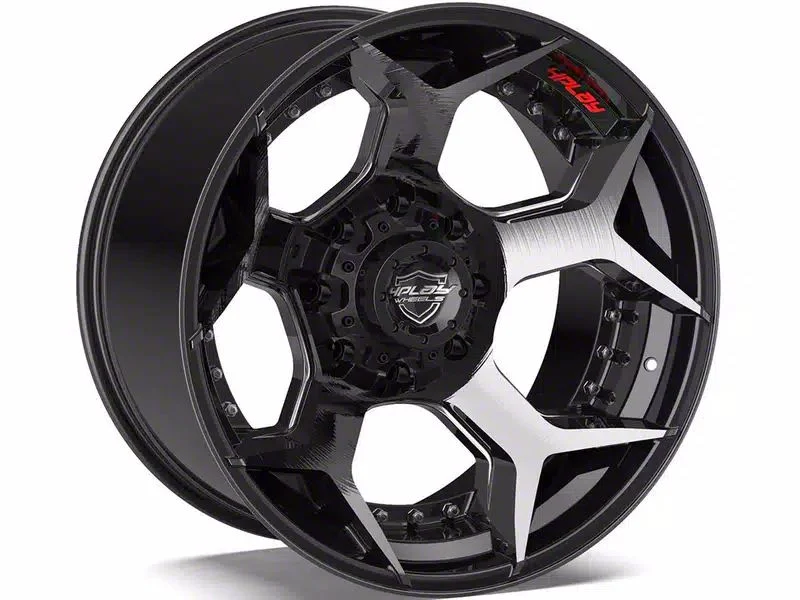 4Play 4P50 Brushed Black 6-Lug Wheel; 20x10; -18mm Offset (07-14 Yukon)
