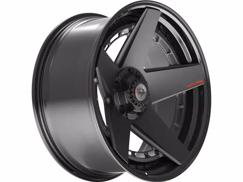 4Play 4PF5 Matte Black Center with Gloss Black Barrel 6-Lug Wheel; 20x9; 0mm Offset (07-14 Yukon)
