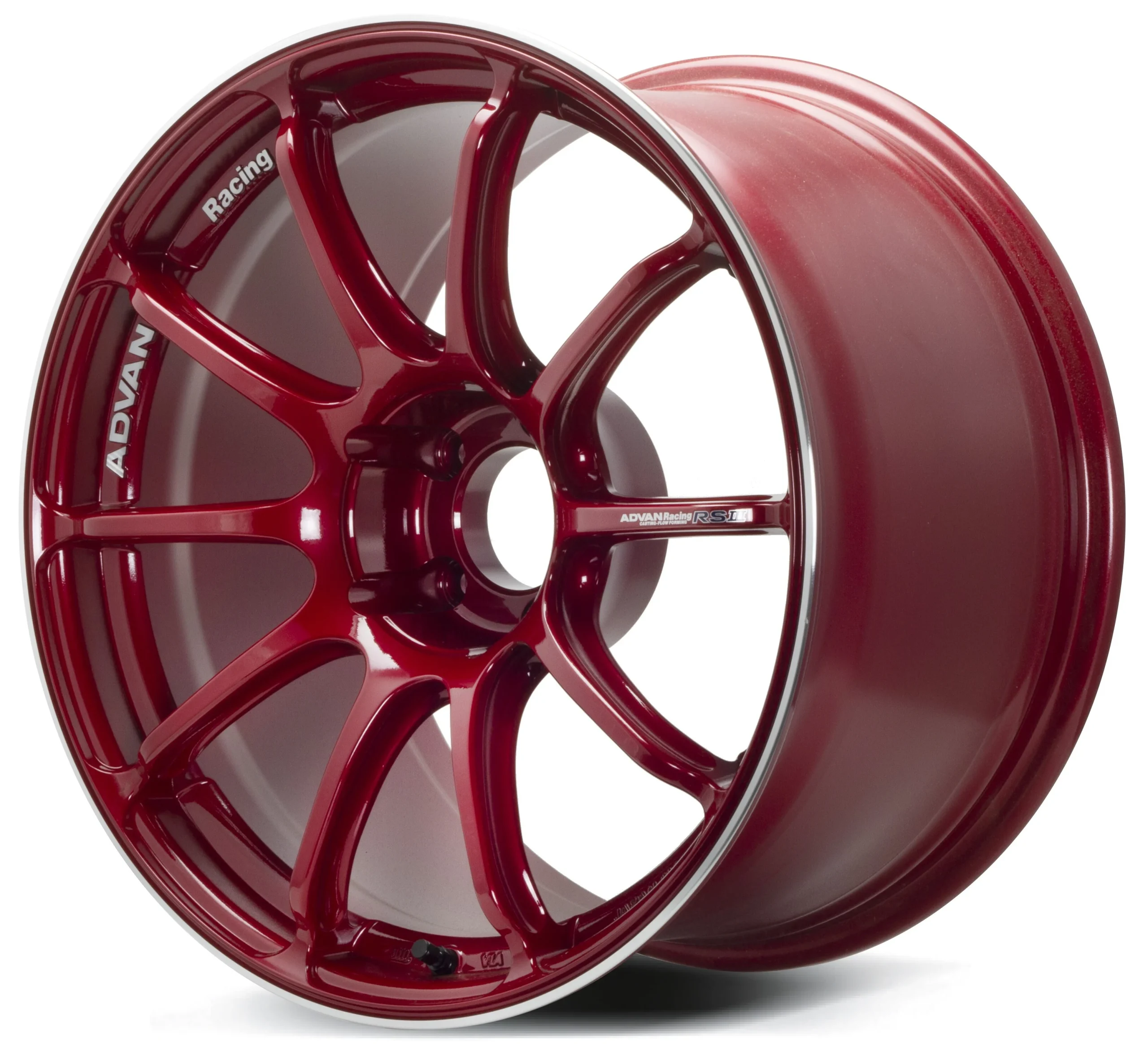RSIII 18X7.5 +48 5-112 RACING CANDY RED & RING