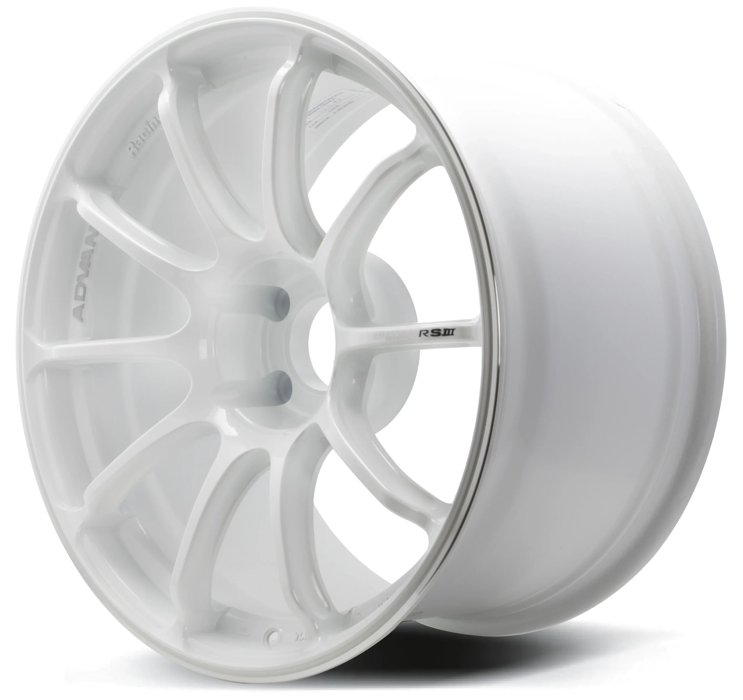 RSIII 18X10.0 +25 5-114.3 RACING WHITE METALLIC & RING