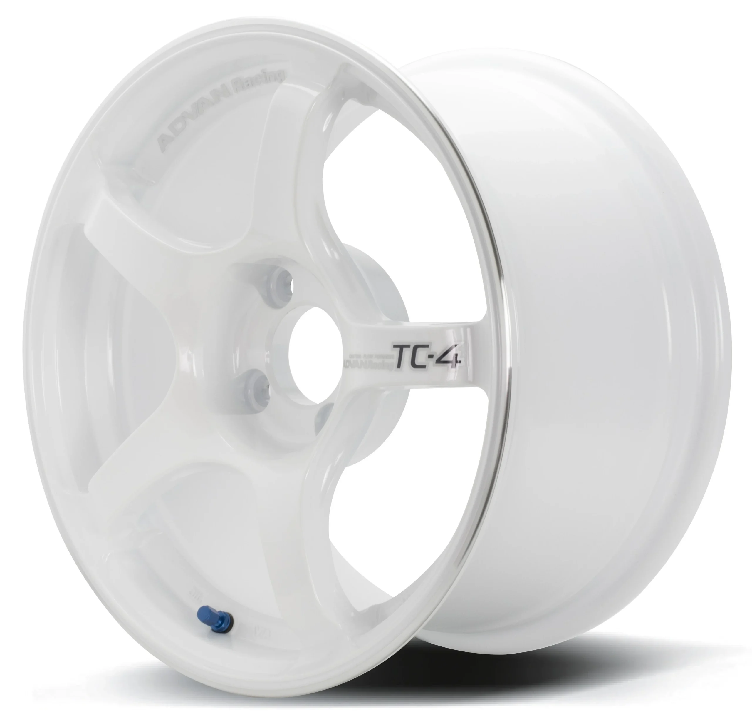 TC4 18X9.5 +45 5-114.3 RACING WHITE METALLIC & RING