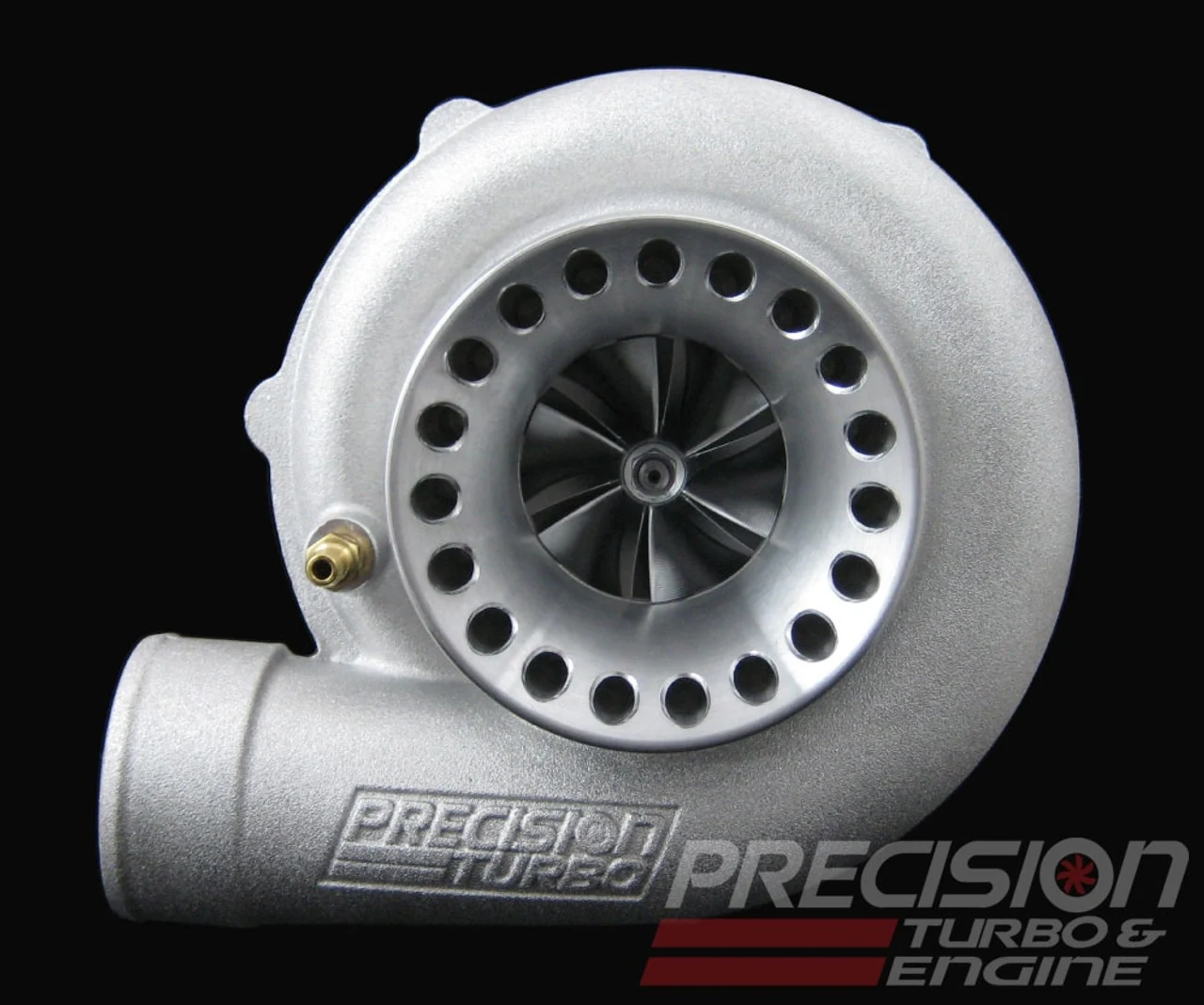 Precision Turbocharger - GEN1 PT5858 JB B CC W/ T3 INLET/V-BAND DISCHARGE .63 A/R - 610HP Rating