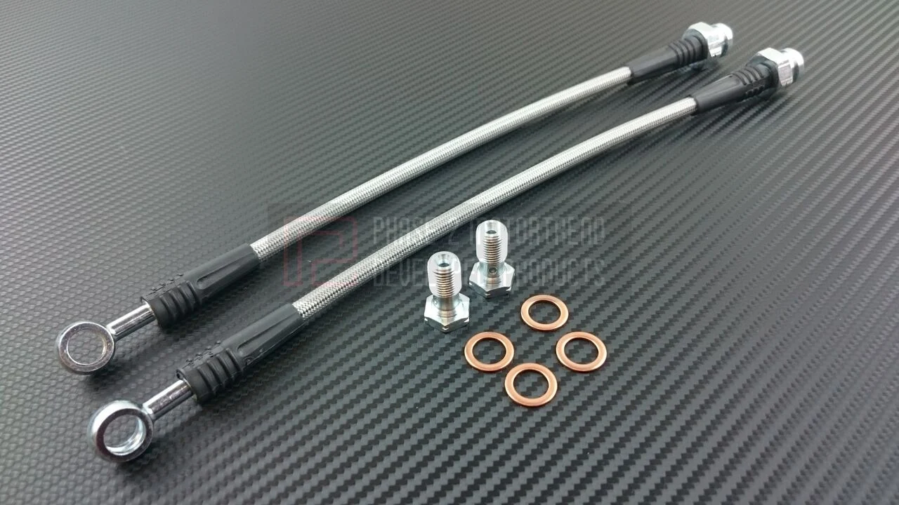 P2M Steel Braided Rear Brake Lines - Nissan 240SX S13 / S14