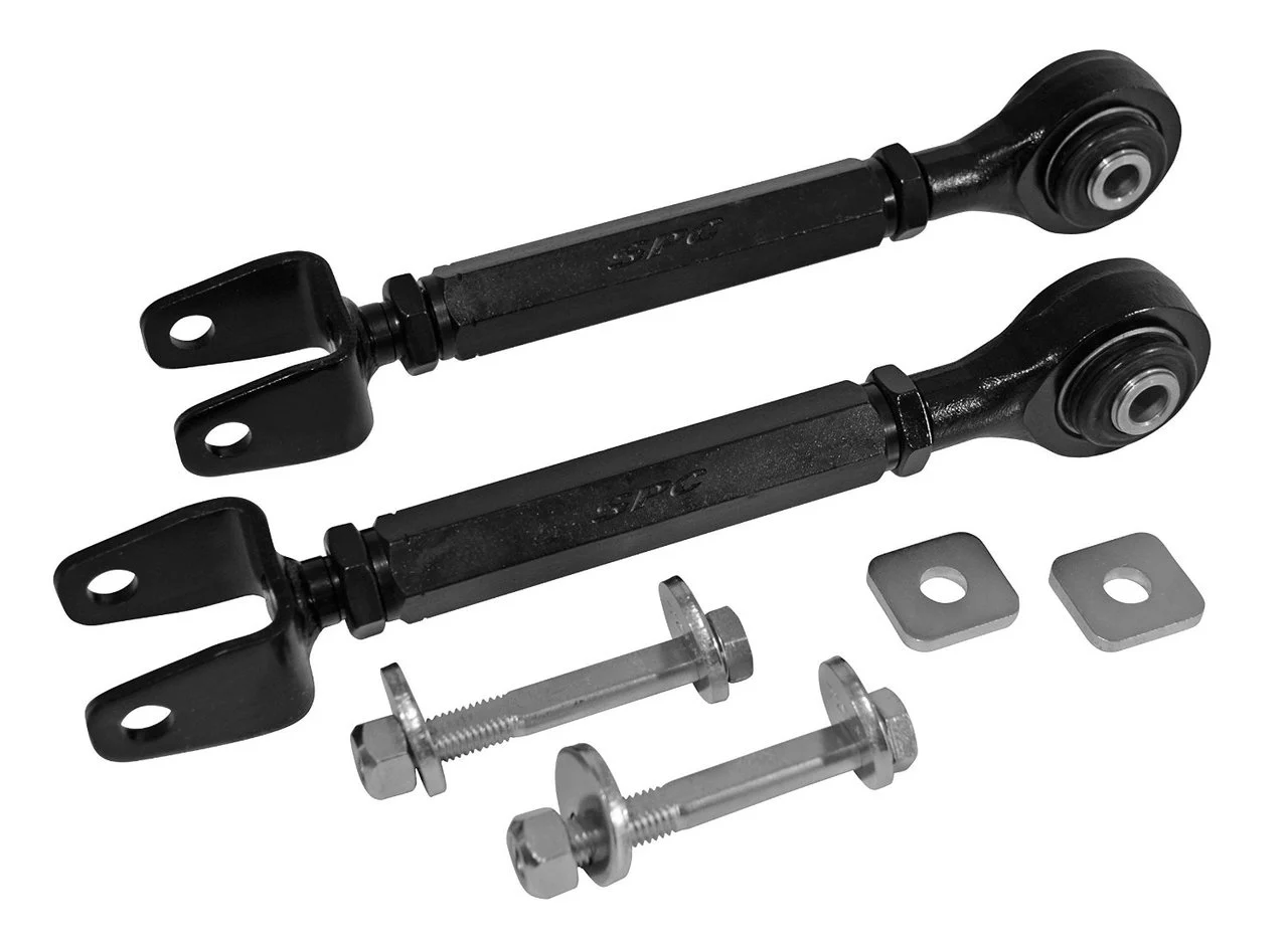 SPC Performance Camber Arms w/xAxis Bushings Toe Cam and Locking Plates (Pair) - 02-07 Infiniti G35, 03-08 Nissan 350Z