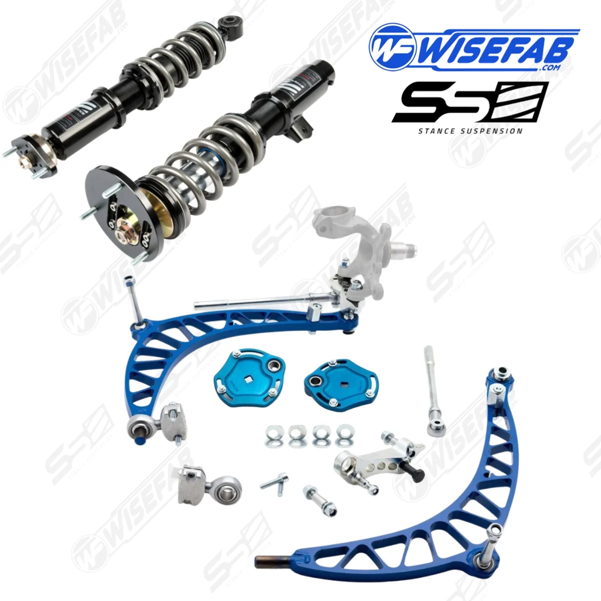 STANCE / WiseFab - BMW E46 E46M Front Drift Angle Lock Kit V2 XR1 COMBO