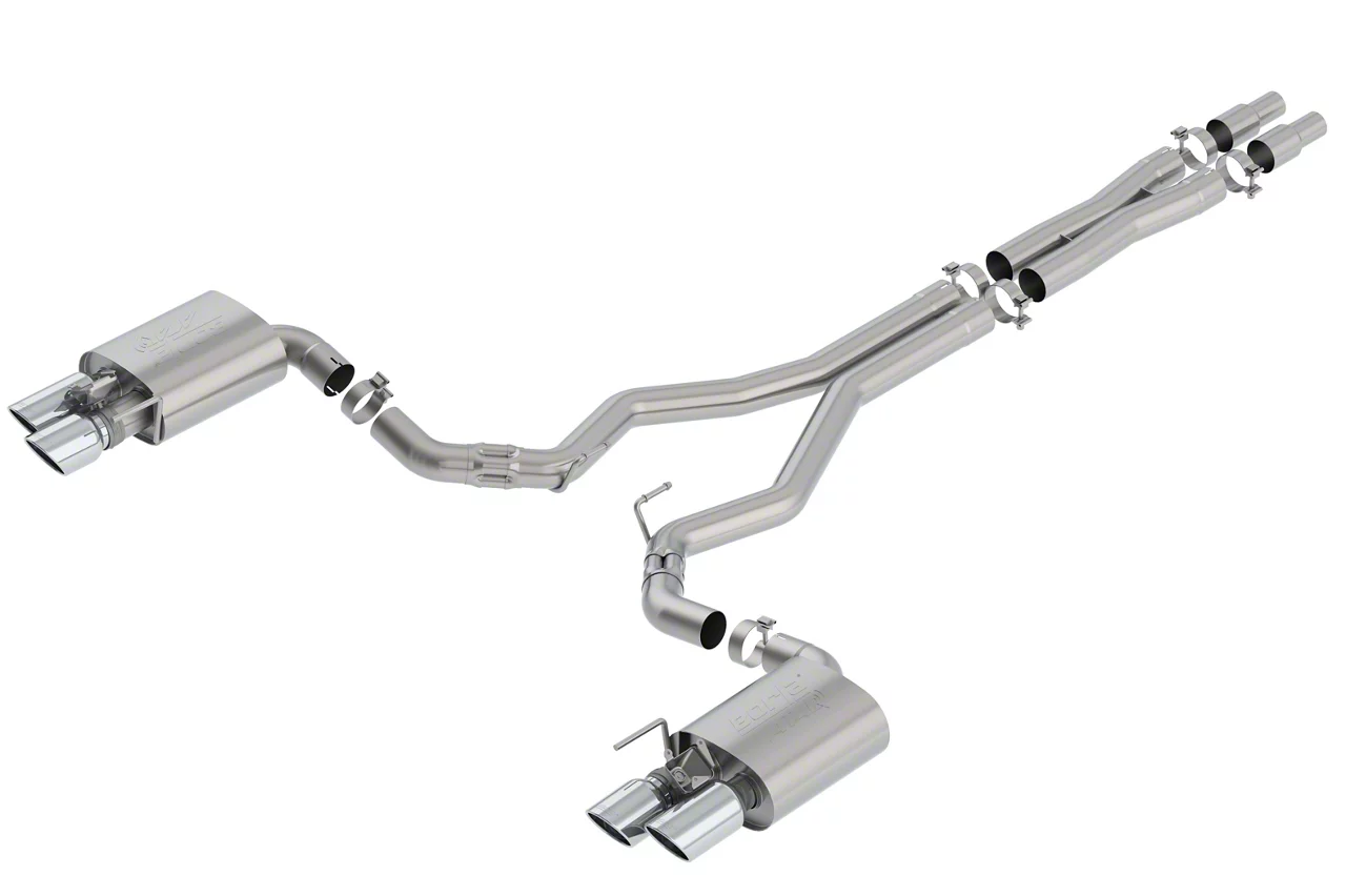 Borla ATAK Cat-Back Exhaust with Chrome Tips (18-23 Mustang GT Fastback w/ Active Exhaust)