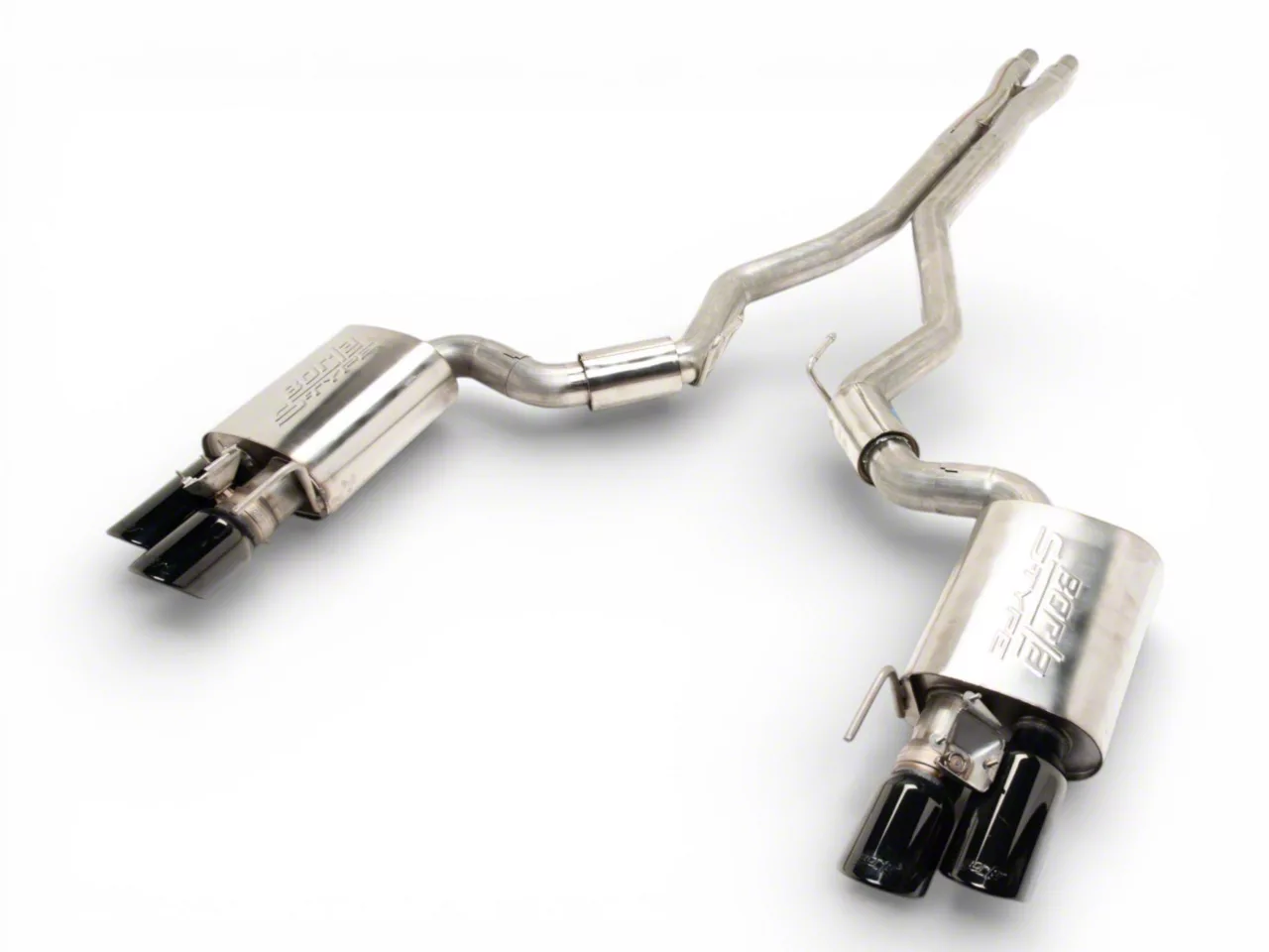 Borla S-Type Cat-Back Exhaust with Black Chrome Tips (18-23 Mustang GT Fastback w/ Active Exhaust)