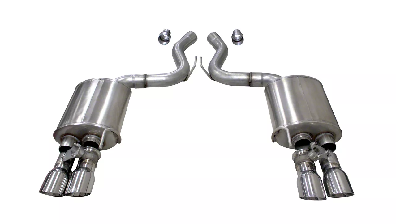 Corsa Performance Sport Axle-Back Exhaust with Polished Tips (18-23 Mustang GT Fastback w/ Active Exhaust)