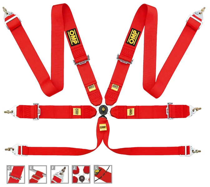 OMP 6 Point Safety Racing Harness