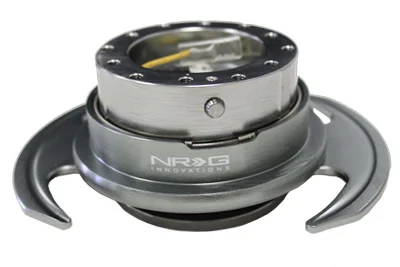 NRG Quick Release Kit Gen 3.0 - Gun Metal Body/Gun Metal Ring w/ Handles
