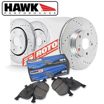 Hawk Performance Front Brake Rotor with HPS Pad Kit - 06-13 Lexus IS250