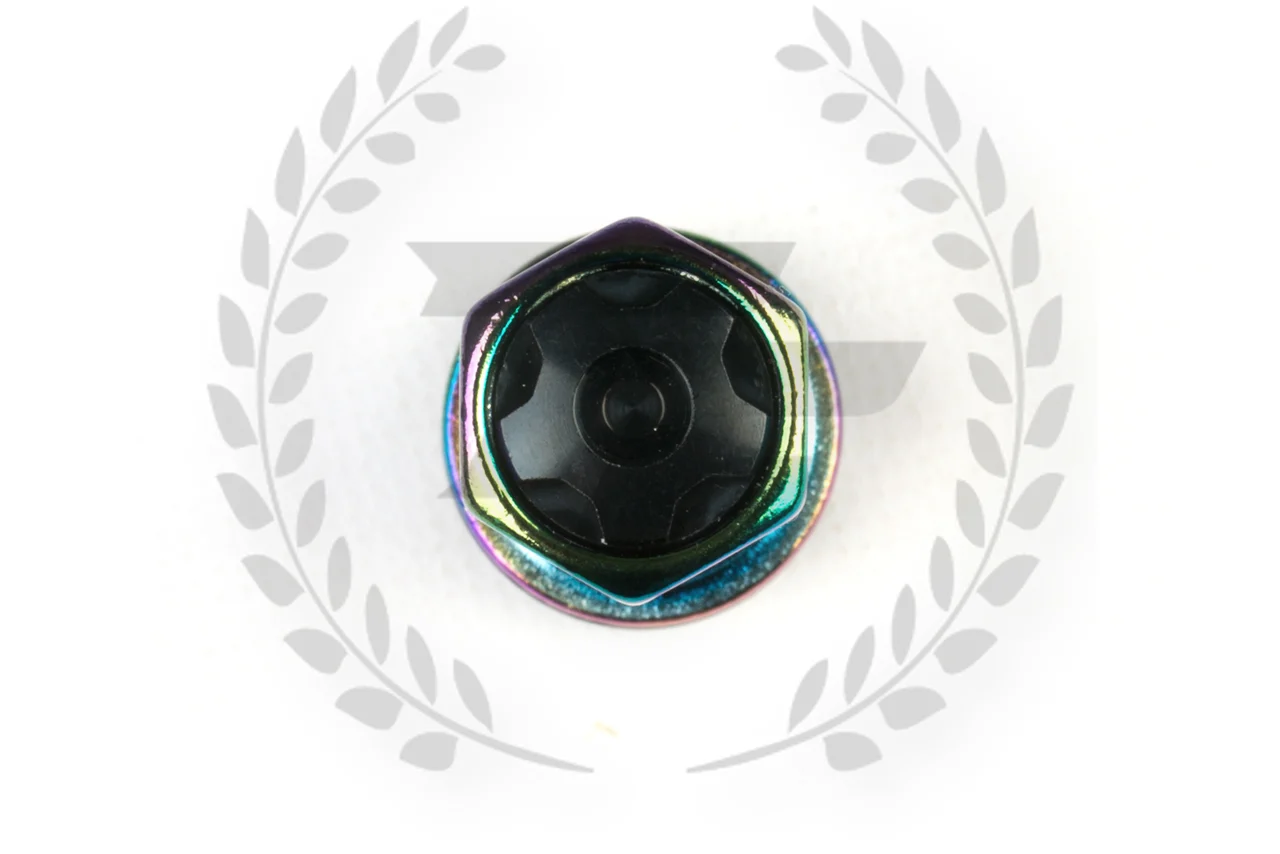 KICS Project R40 Iconix Lug Nuts - NeoChrome & Black - Aluminum Cap
