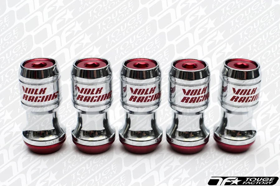 Volk Racing Formula Lug Nut Set Locking Red