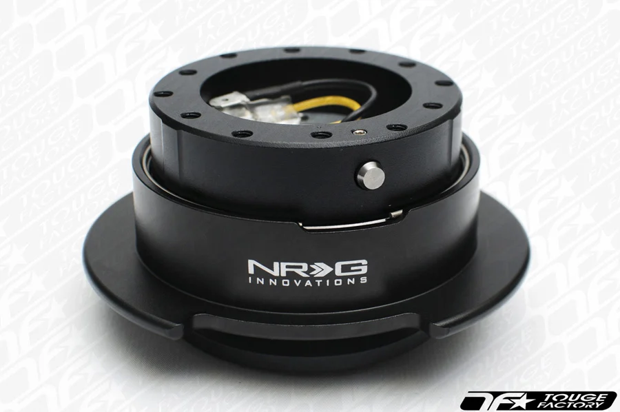 NRG Quick Release Gen 2.5 - Black/Black Ring W/ Finger Grooves