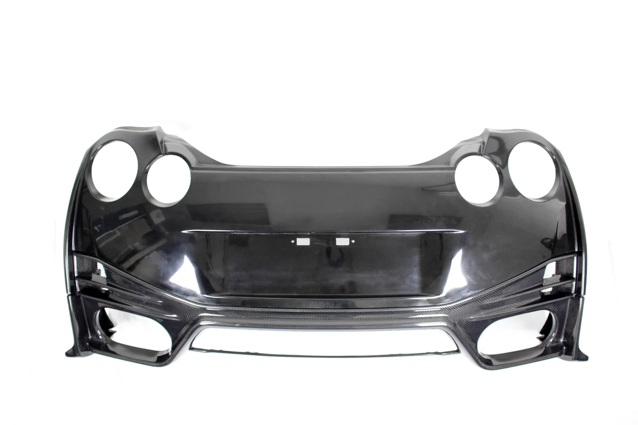 N-Tune Full Carbon Fiber Rear Bumper / Carbon Fiber Rear Under Skirt - Nissan GT-R 09-16 R35