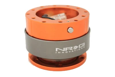 NRG Quick Release Gen 2.0 - Orange body w/ Titanium Chrome Ring