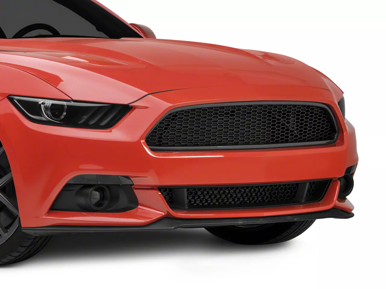 Anderson Composites Type-AE Mesh Upper Grille; Carbon Fiber (15-17 Mustang GT, EcoBoost, V6)