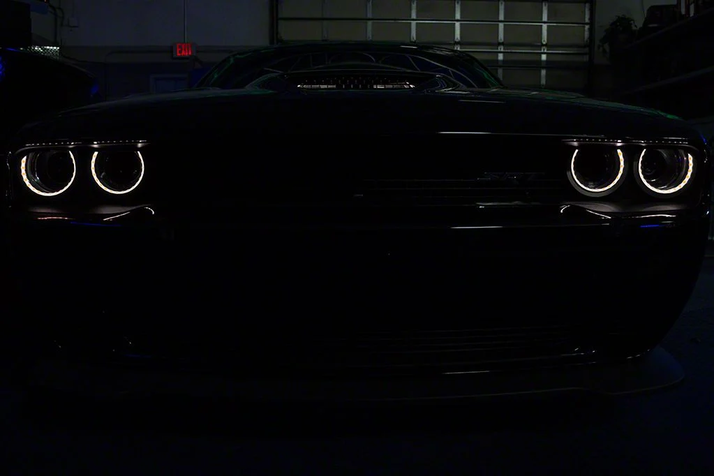 Brushed LED Halo Headlight Surrounds (08-14 Challenger)