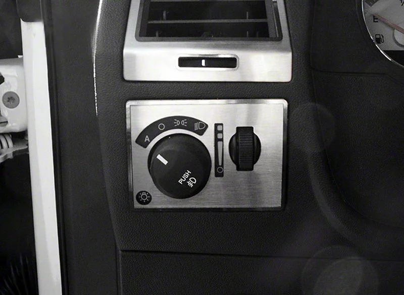 Brushed Light Control Trim Plate with Auto Fog Light (08-14 Challenger)