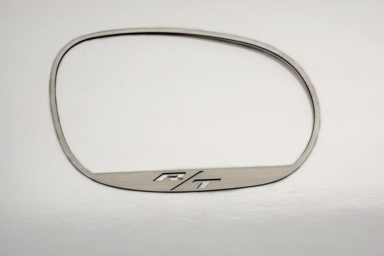Brushed Side Mirror Trim Rings with R/T Logo (08-14 Challenger)