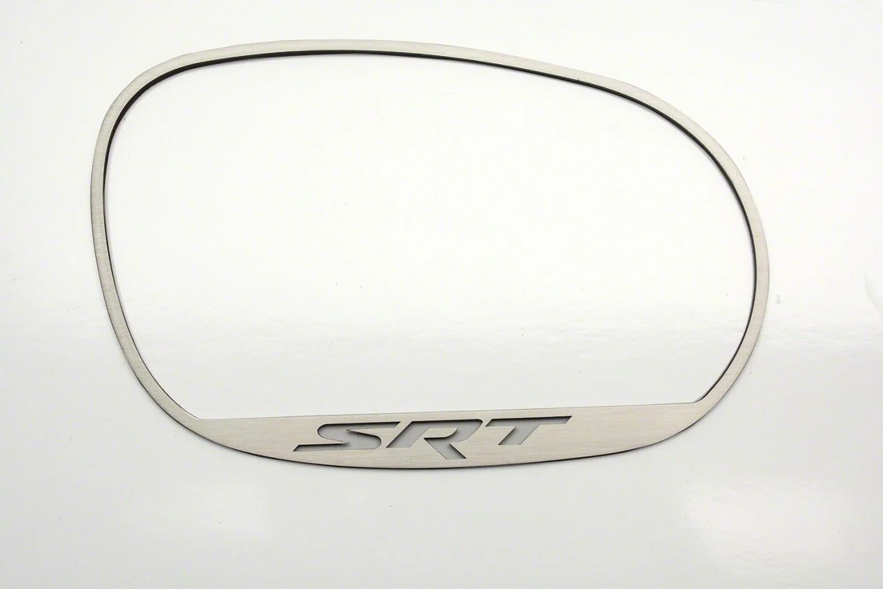 Brushed Side Mirror Trim Rings with SRT Logo (08-14 Challenger)