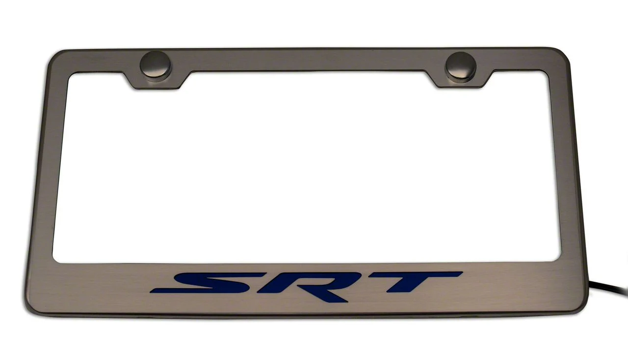 Illuminated License Plate Frame with SRT Logo