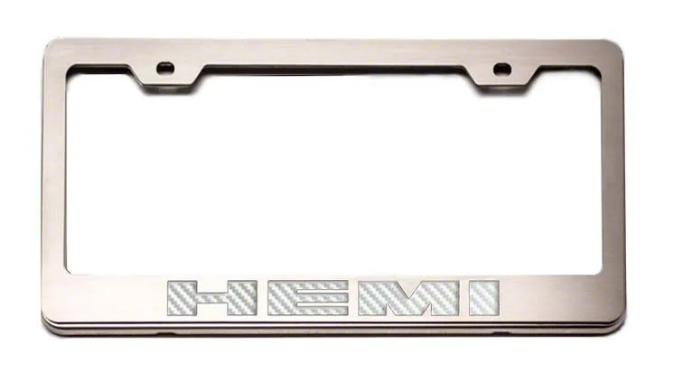 License Plate Frame with HEMI Logo (Universal; Some Adaptation May Be Required)