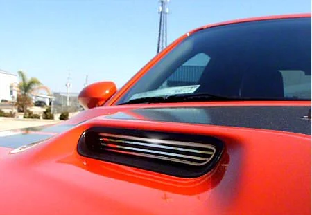 Polished Billet Style Hood Scoop Grilles (08-14 Challenger)