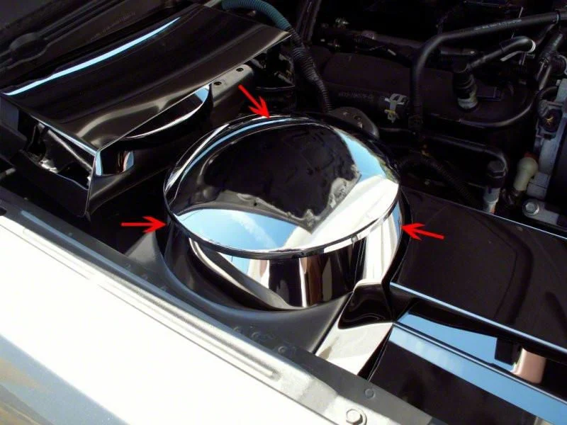 Strut Tower Covers; Polished (05-09 Mustang GT, V6)