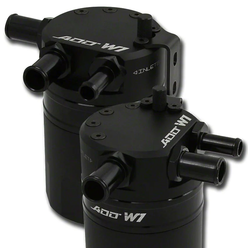 ADD W1 Twister Baffled Oil Catch Can Kit V3; Black Ring (15-23 V8 HEMI Charger, Excluding 6.2L HEMI)