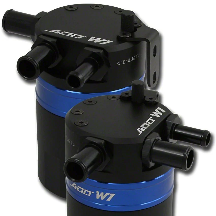 ADD W1 Twister Baffled Oil Catch Can Kit V3; Ble Ring (15-23 V8 HEMI Charger, Excluding 6.2L HEMI)